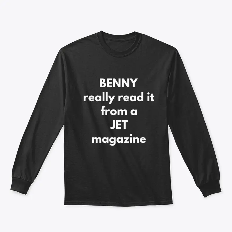  BENNY really read it from a JET