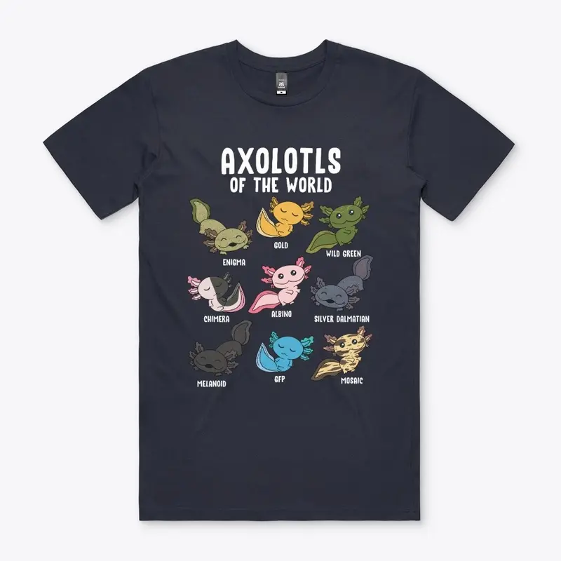  Axolotls Of The World Kawaii Types Of