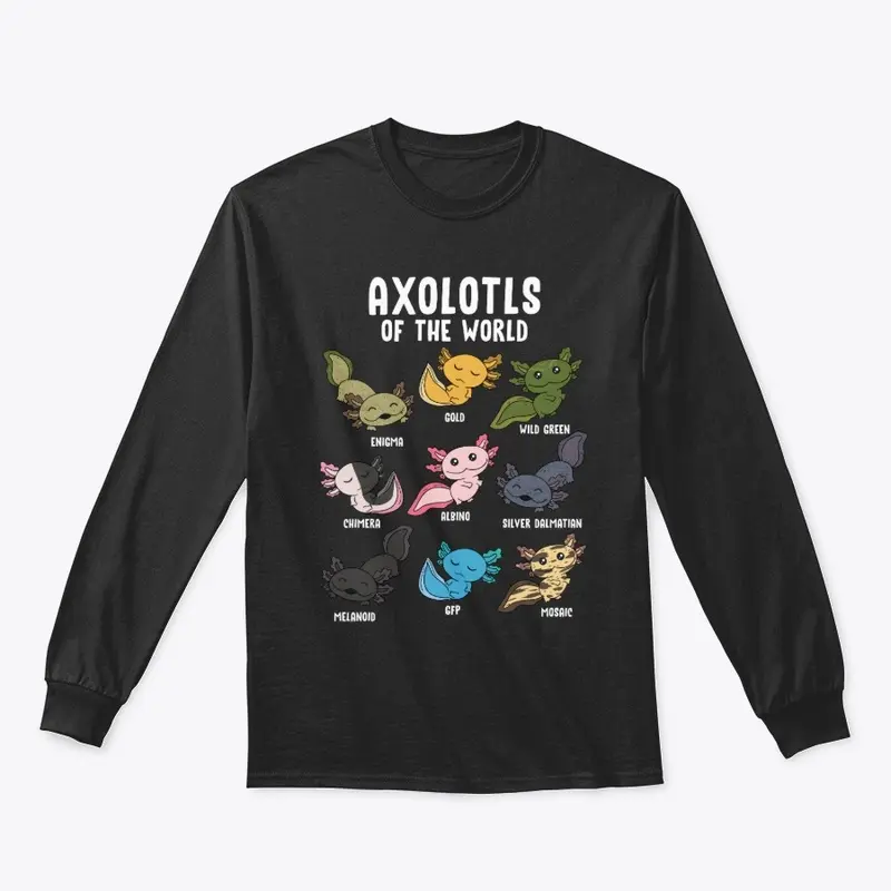  Axolotls Of The World Kawaii Types Of